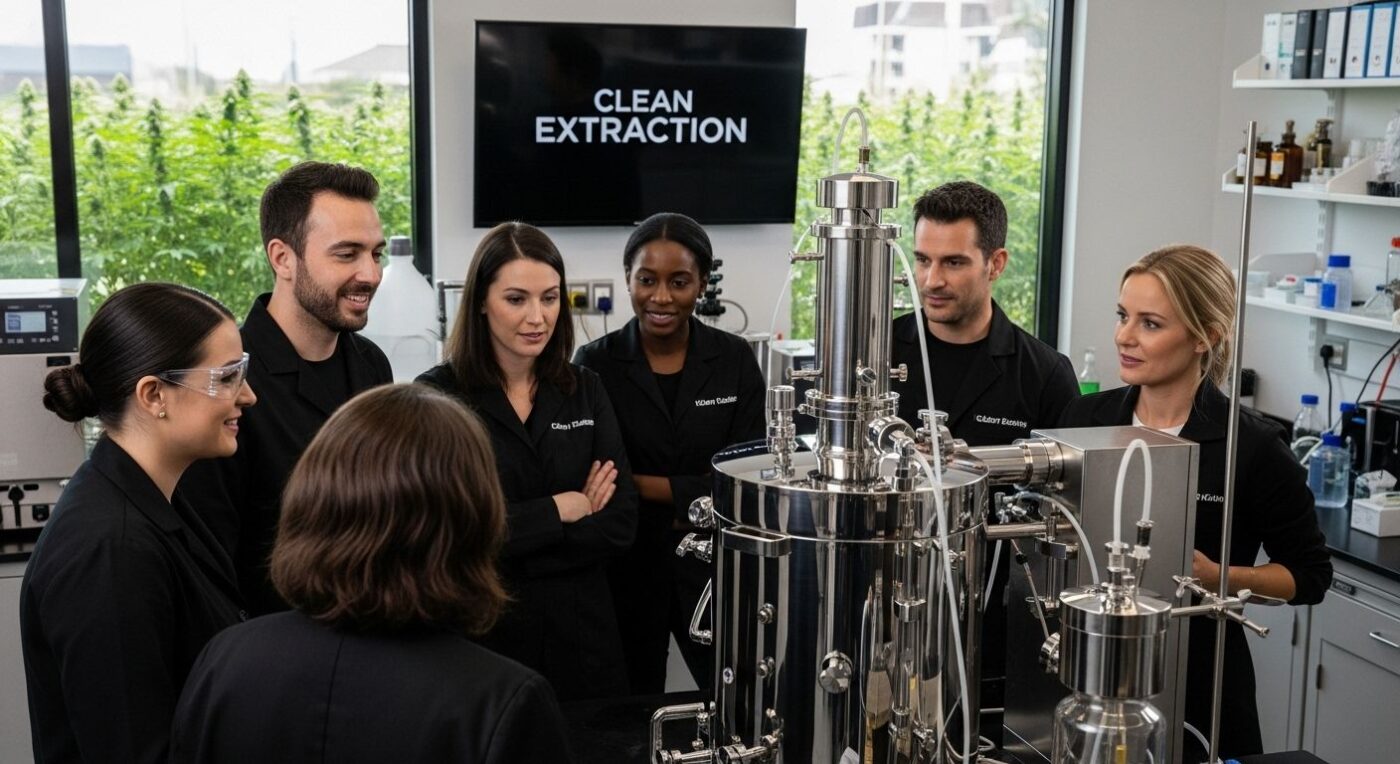 clean cannabis extraction lab